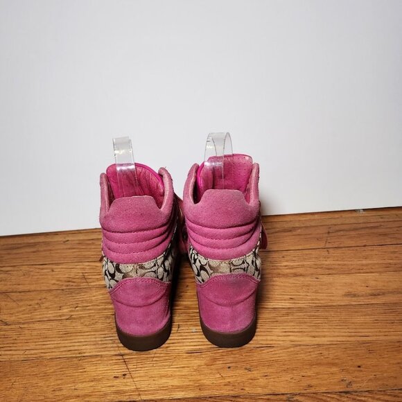 Coach Y2K Signature Logo Alara Wedge Sneakers - Picture 8 of 14